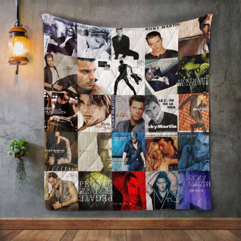 Ricky Martin Album Covers Quilt Blanket - Perfect for Music Fans
