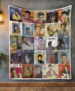 Ricky Nelson Album Covers Quilt Bedding Set for Music Collectors