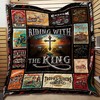 Riding With The King Quilt Blanket Great Customized Quilt Gifts for Birthday Christmas Thanksgiving for Music Fans