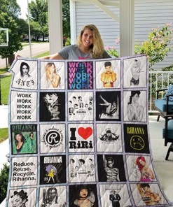 Rihanna album cover inspired quilt blanket