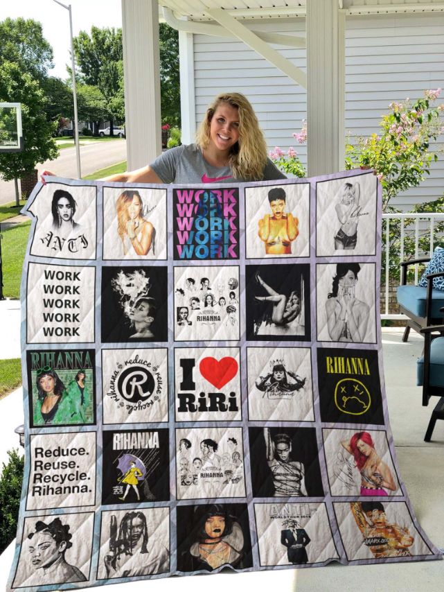 Rihanna album cover inspired quilt blanket