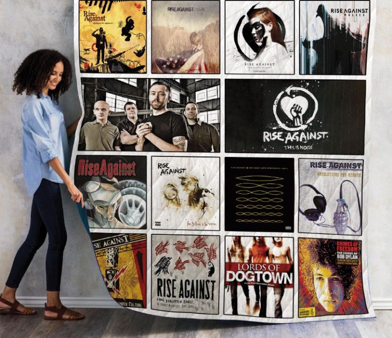 Rise Against Albums Quilt Bedding Set For Boys Ver14, Ideal for Punk Rock Enthusiasts