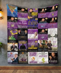 Robert Kiyosaki Books Bed Set Queen with Quilt Blanket