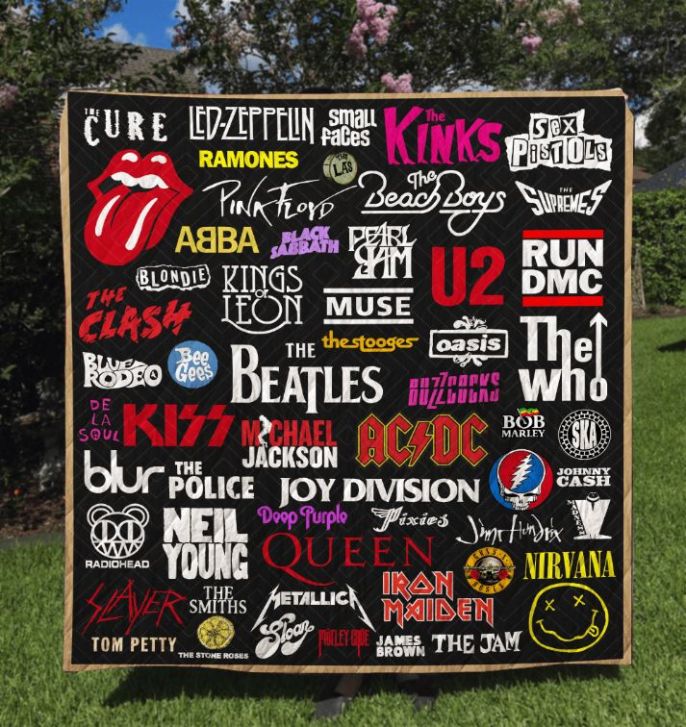 Rock And Roll Quilt Bedding Set with Premium Comfy Sofa Throw Bedding Set
