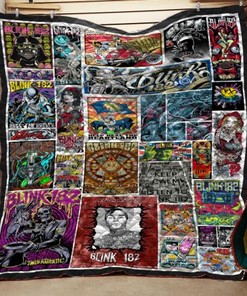 Rock Blink-182 Collage Quilt Music Bedding Set