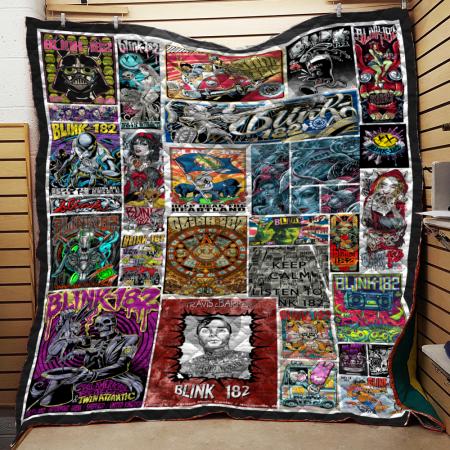 Rock Blink-182 Collage Quilt Music Bedding Set