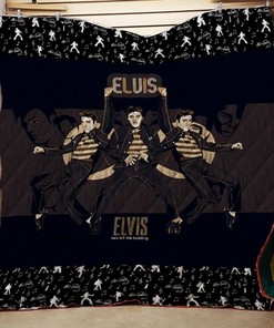 Rock N Roll Elvis Presley Collection Quilt Blanket with Bed Set Twin