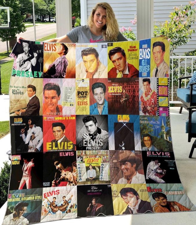 Rock N Roll Legend Elvis Presley Quilt Bedding Set M100608