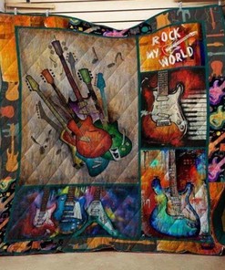 Rock Your World With This Guitar-Themed Quilt Blanket