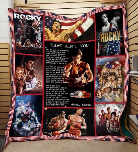 Rocky Balboa 3d Quilt Bedding Set - Perfect for Fans of the Famous Boxer and Movie Series