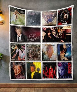 Rod Stewart Album Covers Vintage Quilt Bedding Set with Keywords