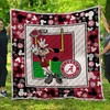Roll Tide with Mickey Alabama Crimson Tide Quilt Blanket - Soft and Comfy