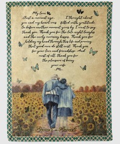 Romantic Letter To My Wife Just A Moment Ago Quilt Bedding Set for Wife From Husband