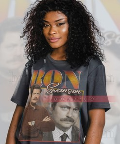 Ron Swanson Vintage Homage Tee | Nick Offerman Fan Tshirt | US Parks and Recreation Shirt | Funny 90s Sweater