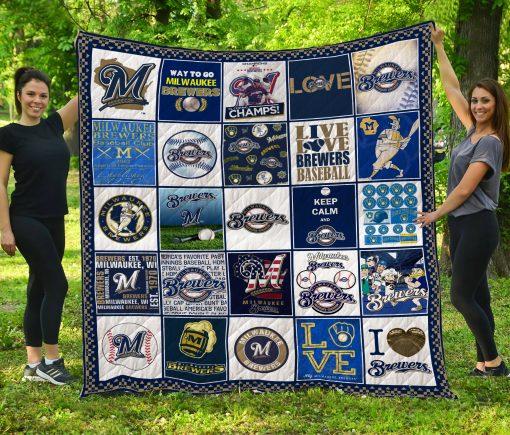 Root for Milwaukee Brewers with Their Quilt Blanket