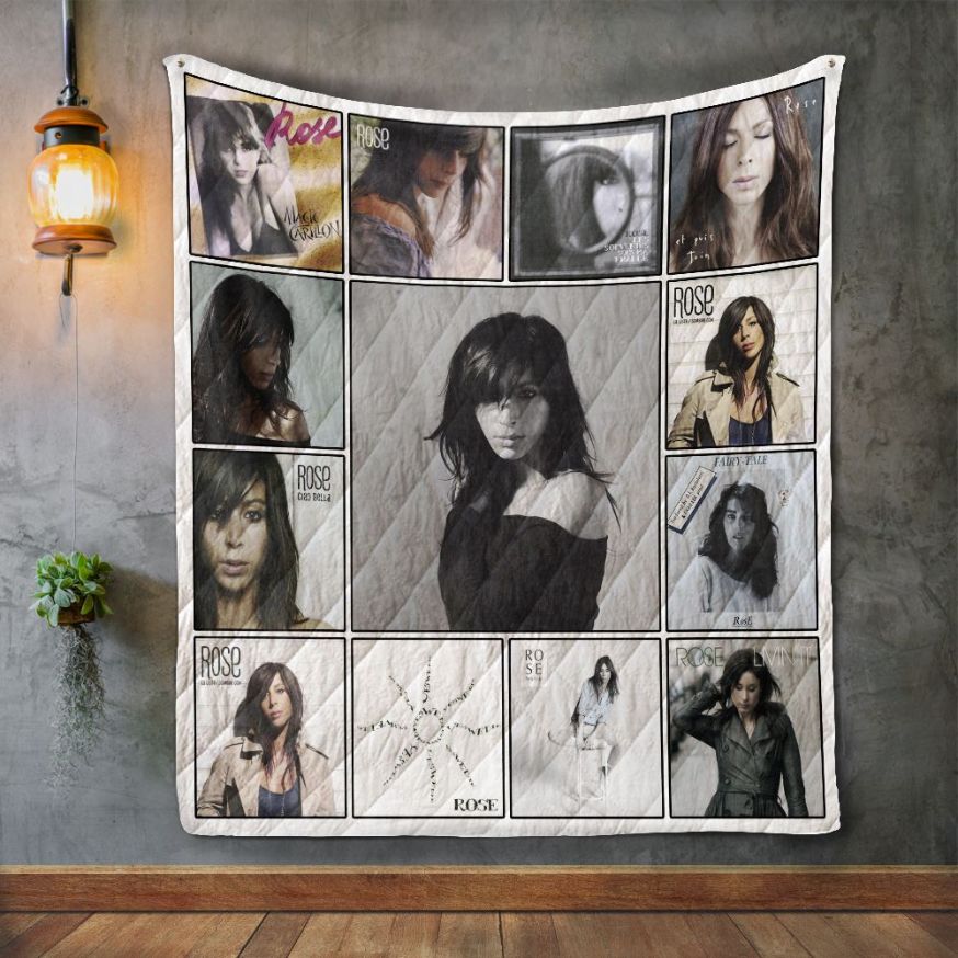 Rose Music Album Covers Quilt Bedding Set for Fans