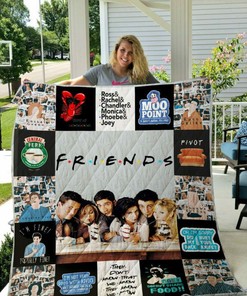Ross Rachel Chandler Monica Phoebe Joey Friends Quilt Blanket