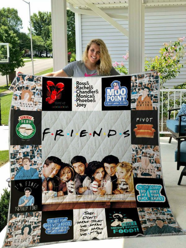 Ross Rachel Chandler Monica Phoebe Joey Friends Quilt Blanket