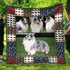 Rough Collie Dog Themed Cute Quilt Bedding Set with Keywords
