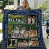 Rough Collie In The Garden Customized Quilt Blanket for Dog Lovers