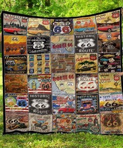 Route 66 Quilt Blanket - Celebrate the Classic Road Trip Adventure
