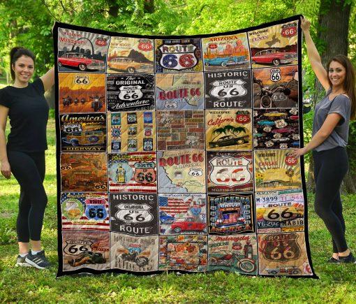Route 66 Quilt Blanket - Celebrate the Classic Road Trip Adventure