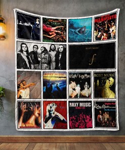 Roxy Music Album Covers Quilted Bedding Set - King Size
