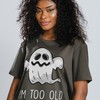 Rude Halloween Clothes, I'm Too Old For This Sheet Unisex Tees, Black Spooky Shirt, Funny Ghost Shirt