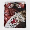 Rugby Superior Comfortable Kansas City Chiefs Duvet Cover Quilt Cover Pillowcase Bedding Set for Football Fans