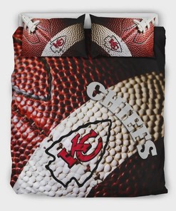 Rugby Superior Comfortable Kansas City Chiefs Duvet Cover Quilt Cover Pillowcase Bedding Set for Football Fans
