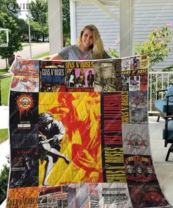 Run N' Roses Albums Quilt Blanket For Kids Ver 17, Perfect for Young Rock Fans