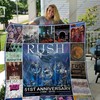 Rush Band 51st Anniversary Quilt Blanket with Bed Set Twin