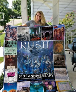 Rush Band 51st Anniversary Quilt Blanket with Bed Set Twin