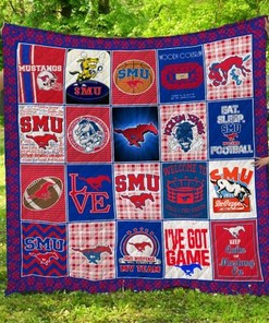 SMU Mustangs NCAA Quilt Blanket - Stay Comfy and Cheer for the Mustangs
