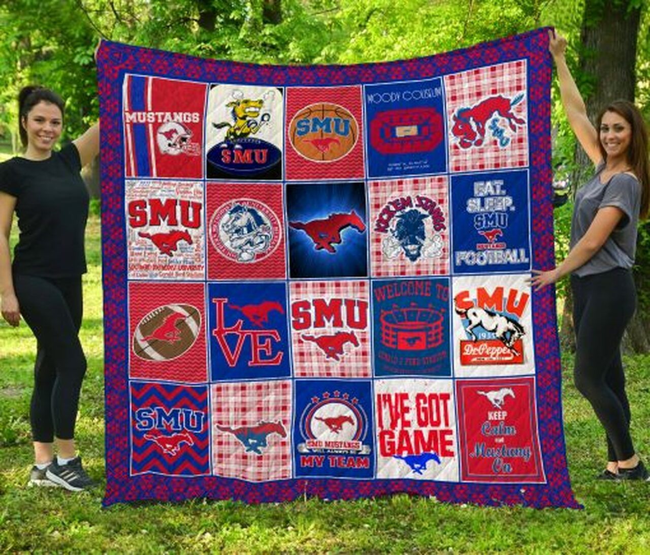 SMU Mustangs NCAA Quilt Blanket - Stay Comfy and Cheer for the Mustangs