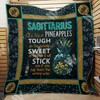 Sagittarius Horoscope Pineapple Quilt Blanket for Astrology Enthusiasts