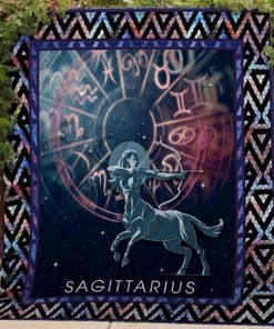 Sagittarius Horoscope Quilt Blanket for Astrology Fans
