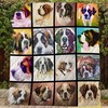 Saint Bernard Picture Collection Quilt Bedding Set for Dog Lovers