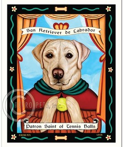 Saint Of Tennis Ball Quilt Blanket - San Retriever De Labrador Datron Bedding