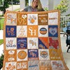 Sam Houston State Bearkats Vintage Quilt Bedding Set with Collected Ncaa Blanket