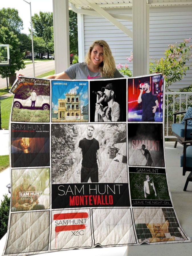 Sam Hunt Albums Quilt Blanket 02, Cozy Bed Set for Country Music Lovers