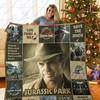 Sam Neil Jurassic Park Ver Collection Quilt Blanket with Dinosaur Adventure Theme