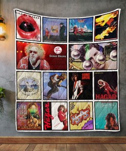 Sammy Hagar 2 Album Covers Quilt Blanket - Rocking All Night Long for Music Fans