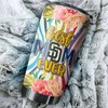 San Diego Padres Best Mom Ever Flower MLB Tumbler with Blooming Style