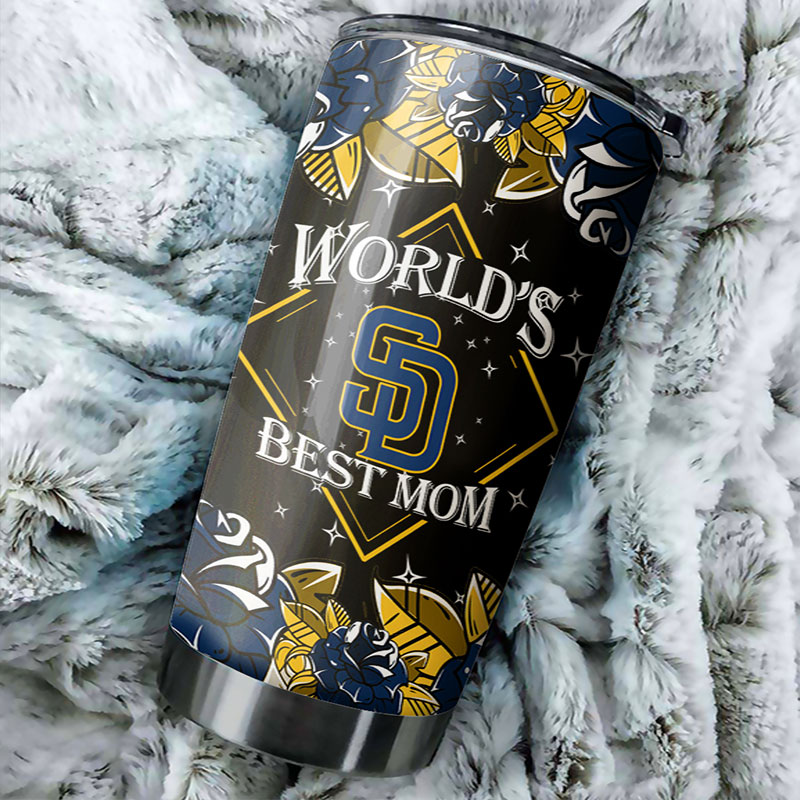 San Diego Padres MLB Tumbler - World's Best Mom Personalized Gift for Baseball-loving Moms