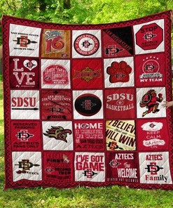 San Diego State Aztecs Sdsa Quilt Bedding Set for College Sports Fans