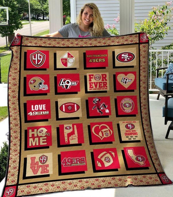 San Francisco 49ers Quilt Bedding Set with Team Designs