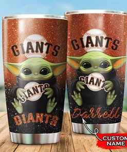 San Francisco Giants Baby Yoda Custom Name Tumbler - Ideal for Baseball Enthusiasts