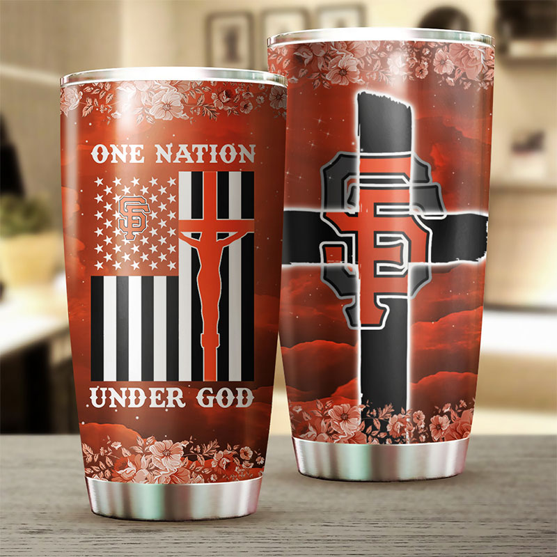San Francisco Giants MLB Tumbler - One Nation Under God Design for Baseball Fans - Image 2