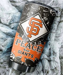 San Francisco Giants MLB Tumbler spreading peace and love with custom MLB logo
